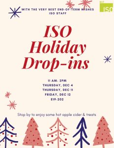 ISO Holiday Drop-Ins